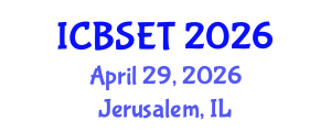 International Conference on Biological Science, Engineering and Technology (ICBSET) April 29, 2026 - Jerusalem, Israel