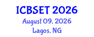 International Conference on Biological Science, Engineering and Technology (ICBSET) August 09, 2026 - Lagos, Nigeria