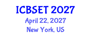 International Conference on Biological Science, Engineering and Technology (ICBSET) April 22, 2027 - New York, United States International Conference on Biological Science, Engineering and Technology (ICBSET) April 22, 2027 - New York, United States