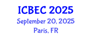 International Conference on Biology, Environment and Chemistry (ICBEC) September 20, 2025 - Paris, France