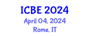 International Conference on Biomaterials Engineering (ICBE) April 04, 2024 - Rome, Italy