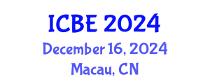 International Conference on Biomaterials Engineering (ICBE) December 16, 2024 - Macau, China