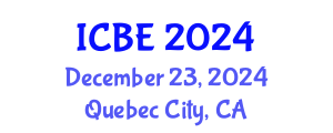 International Conference on Biomaterials Engineering (ICBE) December 23, 2024 - Quebec City, Canada