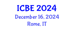 International Conference on Biomaterials Engineering (ICBE) December 16, 2024 - Rome, Italy