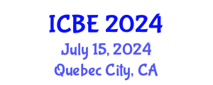 International Conference on Biomaterials Engineering (ICBE) July 15, 2024 - Quebec City, Canada