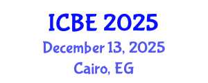 International Conference on Biomaterials Engineering (ICBE) December 13, 2025 - Cairo, Egypt
