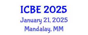 International Conference on Biomaterials Engineering (ICBE) January 21, 2025 - Mandalay, Myanmar