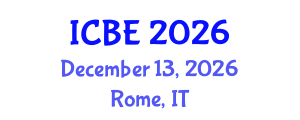 International Conference on Biomaterials Engineering (ICBE) December 13, 2026 - Rome, Italy International Conference on Biomaterials Engineering (ICBE) December 13, 2026 - Rome, Italy