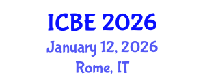 International Conference on Biomaterials Engineering (ICBE) January 12, 2026 - Rome, Italy International Conference on Biomaterials Engineering (ICBE) January 12, 2026 - Rome, Italy