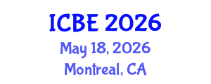 International Conference on Biomaterials Engineering (ICBE) May 18, 2026 - Montreal, Canada International Conference on Biomaterials Engineering (ICBE) May 18, 2026 - Montreal, Canada
