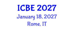 International Conference on Biomaterials Engineering (ICBE) January 18, 2027 - Rome, Italy International Conference on Biomaterials Engineering (ICBE) January 18, 2027 - Rome, Italy