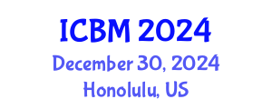 International Conference on Biomechanics (ICBM) December 30, 2024 - Honolulu, United States