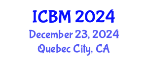 International Conference on Biomechanics (ICBM) December 23, 2024 - Quebec City, Canada