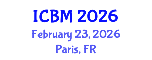 International Conference on Biomechanics (ICBM) February 23, 2026 - Paris, France International Conference on Biomechanics (ICBM) February 23, 2026 - Paris, France
