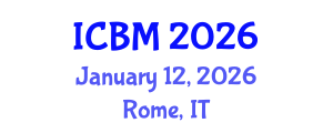 International Conference on Biomechanics (ICBM) January 12, 2026 - Rome, Italy International Conference on Biomechanics (ICBM) January 12, 2026 - Rome, Italy