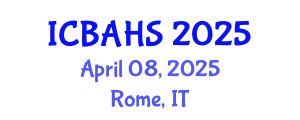 International Conference on Biomedical and Health Sciences (ICBAHS) April 08, 2025 - Rome, Italy