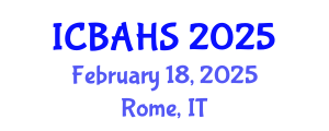 International Conference on Biomedical and Health Sciences (ICBAHS) February 18, 2025 - Rome, Italy
