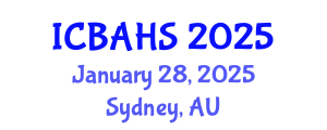 International Conference on Biomedical and Health Sciences (ICBAHS) January 28, 2025 - Sydney, Australia