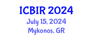 International Conference on Biomedical and Interdisciplinary Research (ICBIR) July 15, 2024 - Mykonos, Greece