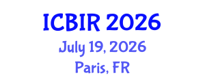 International Conference on Biomedical and Interdisciplinary Research (ICBIR) July 19, 2026 - Paris, France