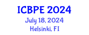 International Conference on Biomedical and Pharmaceutical Engineering (ICBPE) July 18, 2024 - Helsinki, Finland
