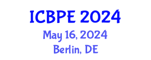 International Conference on Biomedical and Pharmaceutical Engineering (ICBPE) May 16, 2024 - Berlin, Germany