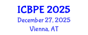 International Conference on Biomedical and Pharmaceutical Engineering (ICBPE) December 27, 2025 - Vienna, Austria