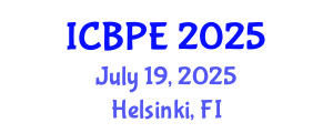 International Conference on Biomedical and Pharmaceutical Engineering (ICBPE) July 19, 2025 - Helsinki, Finland