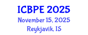 International Conference on Biomedical and Pharmaceutical Engineering (ICBPE) November 15, 2025 - Reykjavik, Iceland