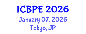 International Conference on Biomedical and Pharmaceutical Engineering (ICBPE) January 07, 2026 - Tokyo, Japan