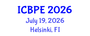 International Conference on Biomedical and Pharmaceutical Engineering (ICBPE) July 19, 2026 - Helsinki, Finland