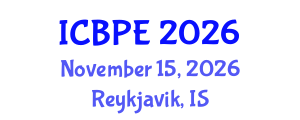 International Conference on Biomedical and Pharmaceutical Engineering (ICBPE) November 15, 2026 - Reykjavik, Iceland International Conference on Biomedical and Pharmaceutical Engineering (ICBPE) November 15, 2026 - Reykjavik, Iceland
