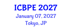 International Conference on Biomedical and Pharmaceutical Engineering (ICBPE) January 07, 2027 - Tokyo, Japan International Conference on Biomedical and Pharmaceutical Engineering (ICBPE) January 07, 2027 - Tokyo, Japan