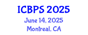 International Conference on Biomedical and Pharmaceutical Sciences (ICBPS) June 14, 2025 - Montreal, Canada