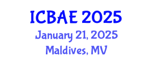 International Conference on Biomedical Applications and Engineering (ICBAE) January 21, 2025 - Maldives, Maldives