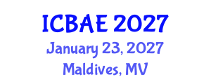 International Conference on Biomedical Applications and Engineering (ICBAE) January 23, 2027 - Maldives, Maldives International Conference on Biomedical Applications and Engineering (ICBAE) January 23, 2027 - Maldives, Maldives