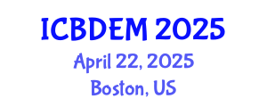 International Conference on Biomedical Device Engineering and Materials (ICBDEM) April 22, 2025 - Boston, United States