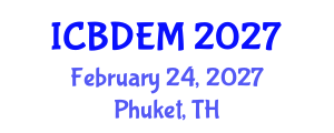 International Conference on Biomedical Device Engineering and Materials (ICBDEM) February 24, 2027 - Phuket, Thailand