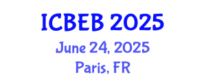 International Conference on Biomedical Engineering and Biosensors (ICBEB) June 24, 2025 - Paris, France