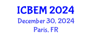 International Conference on Biomedical Engineering and Medicine (ICBEM) December 30, 2024 - Paris, France