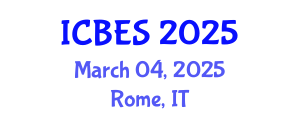 International Conference on Biomedical Engineering and Systems (ICBES) March 04, 2025 - Rome, Italy