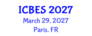International Conference on Biomedical Engineering and Systems (ICBES) March 29, 2027 - Paris, France International Conference on Biomedical Engineering and Systems (ICBES) March 29, 2027 - Paris, France