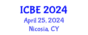 International Conference on Biomedical Engineering (ICBE) April 25, 2024 - Nicosia, Cyprus
