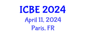 International Conference on Biomedical Engineering (ICBE) April 11, 2024 - Paris, France