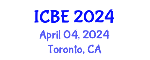 International Conference on Biomedical Engineering (ICBE) April 04, 2024 - Toronto, Canada