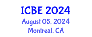 International Conference on Biomedical Engineering (ICBE) August 05, 2024 - Montreal, Canada