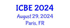 International Conference on Biomedical Engineering (ICBE) August 29, 2024 - Paris, France
