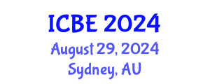 International Conference on Biomedical Engineering (ICBE) August 29, 2024 - Sydney, Australia