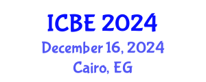 International Conference on Biomedical Engineering (ICBE) December 16, 2024 - Cairo, Egypt