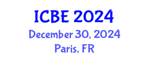 International Conference on Biomedical Engineering (ICBE) December 30, 2024 - Paris, France